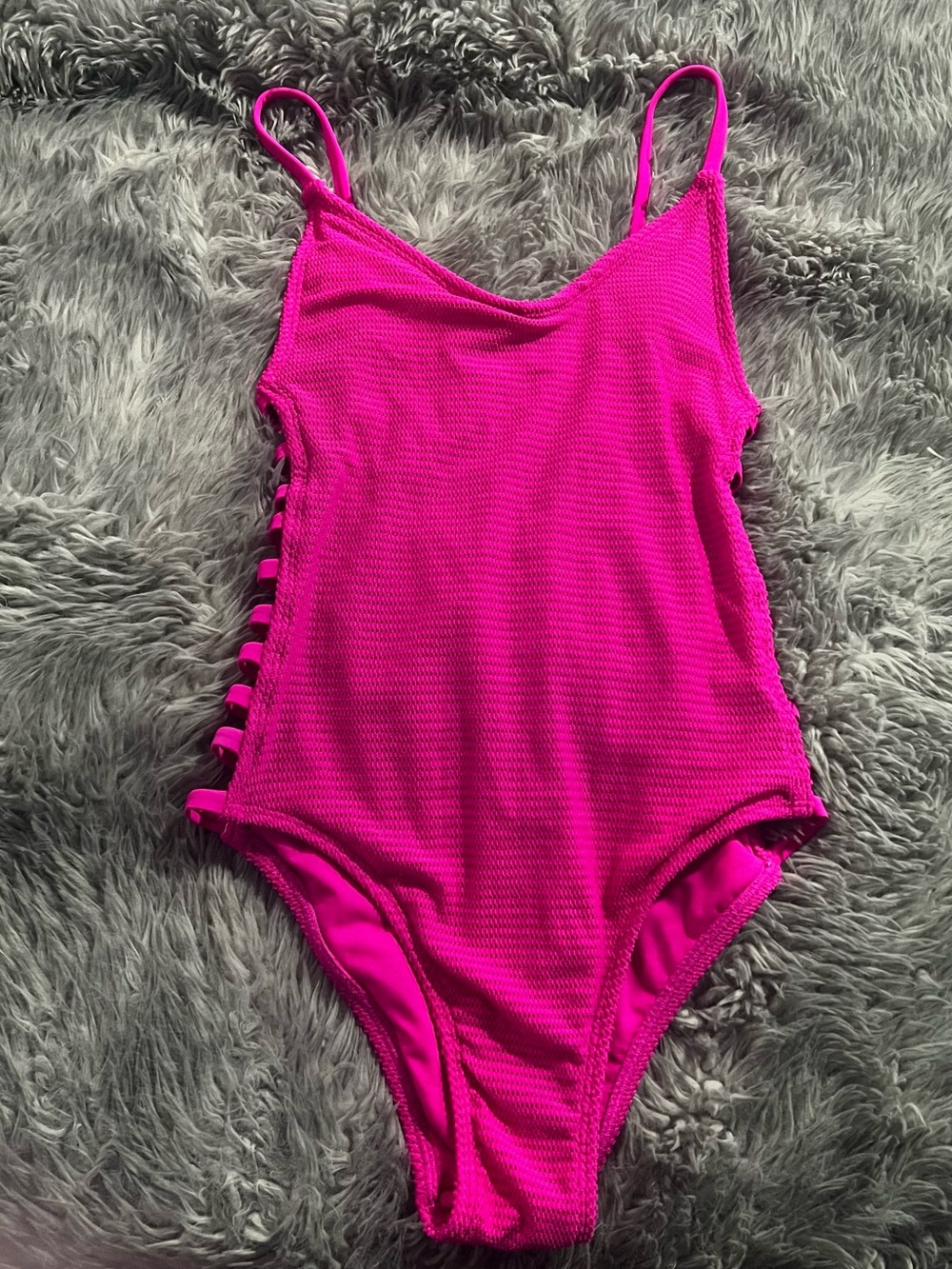 Forever 21 Hot Pink One-Piece Swimsuit